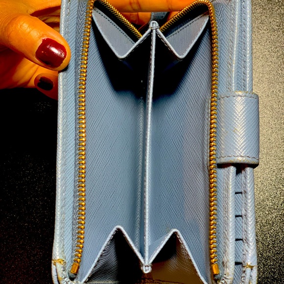 Authentic Light Blue Prada Wallet - Picture 12 of 14